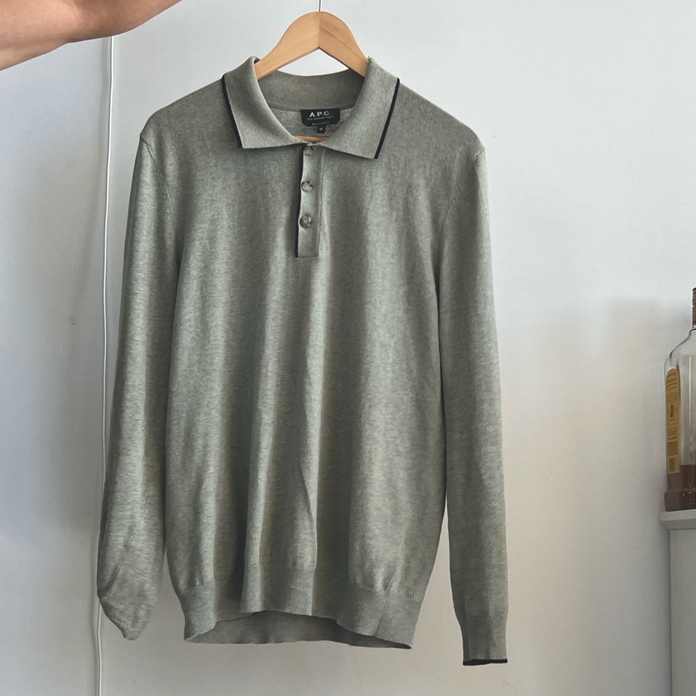 APC Basile Polo Shirt in Gray (Medium)